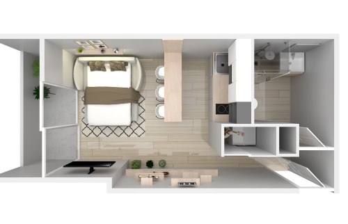 Vue 3D du dessus