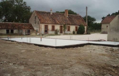 La dalle isolée sur les fondations