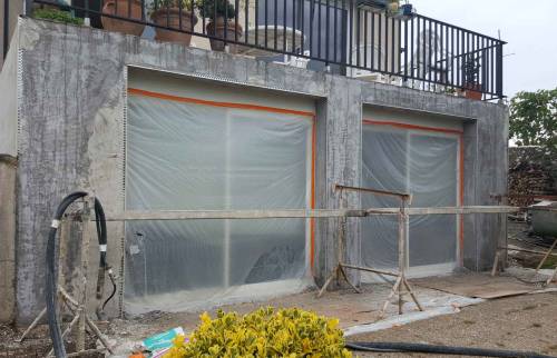 Rénovation enduit gratté à Saint-Malo (en cours de réalisation)