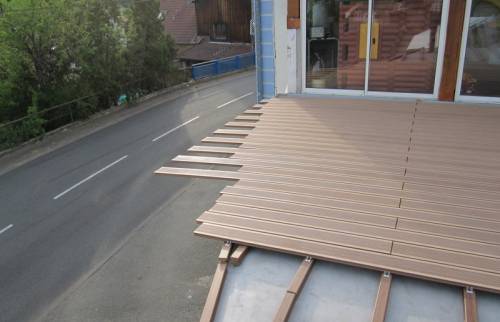 terrasse en cours de création