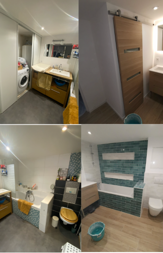 Avant/ après rénovation salle de bain 