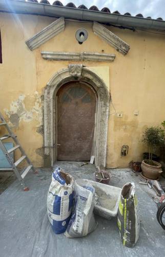 Pendant les travaux du ravalement de façade