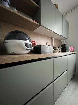 Mobilier de cuisine dans un appartement rénové - Nantes 44