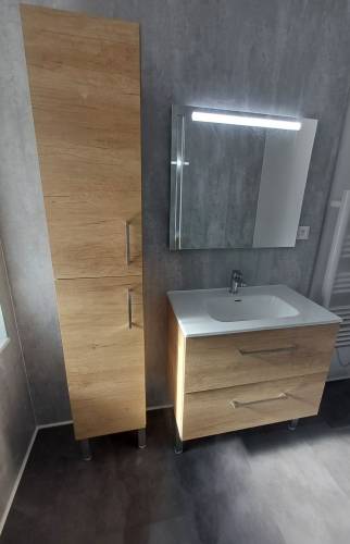 Meuble vasque et colonne coordonnés