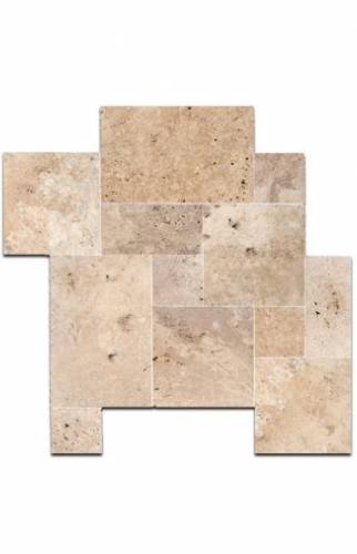 Exemple de carrelage en travertin