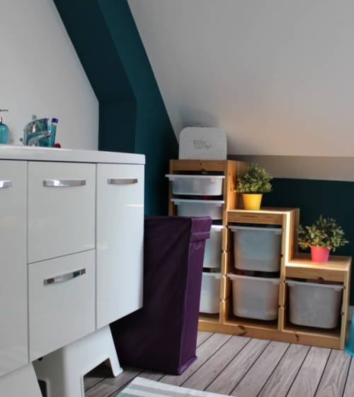 Rénovation de salle de bain sous pente