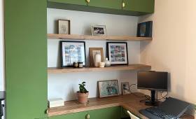 Création d’un coin bureau sur mesure à paris 17