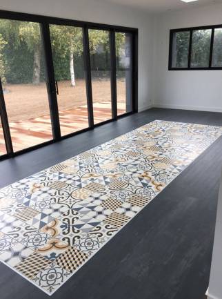 sol mixte parquet et carrelage à La Ferté-Saint-Aubin