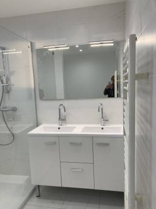 Champagne au Mont D'or (69410) : Rénovation de salle de bains dans un style épuré et lumineux