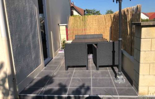 Aménagement d'une terrasse à Deauville