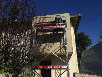 Agrandissement bois suspendu à toit plat