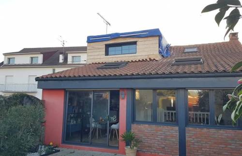 Pendant travaux : extension bois 