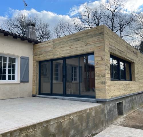 Agrandissement ossature bois à Cherve Richemont