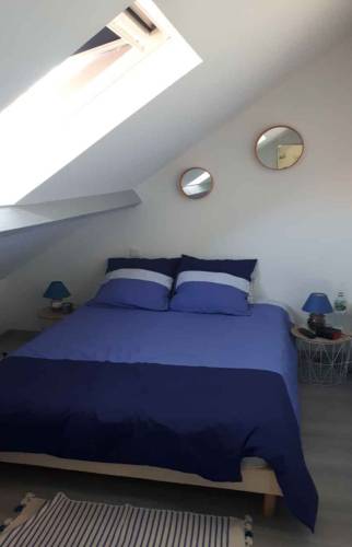 Chambre lit double sous comble