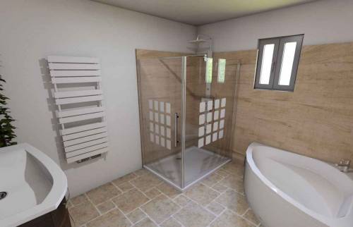 aménagement d'une salle de bain avec douche à l'italienne Sens (89) 