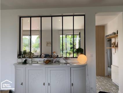 Réalisation d'une verrière salon cuisine