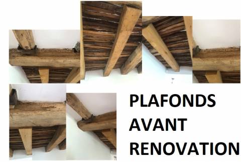  Plafonds anciens avant travaux de rénovation et d'isolation intérieure - Villeneuve-en-Retz 44580