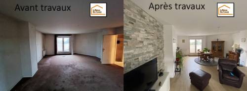 Séjour avant et après travaux (Brunoy 91800)