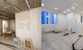 Avant et après rénovation d'un appartement Poissy