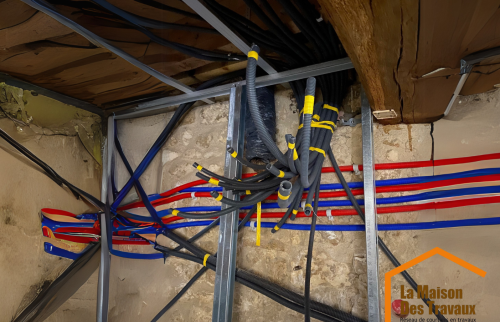 AVANT Impplantation des lignes électriques dans la maison