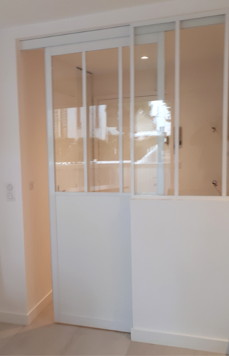 Verrière d'atelier blanche