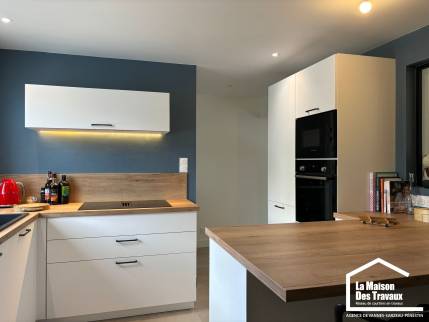 plan travail cuisine bois blanc tendance