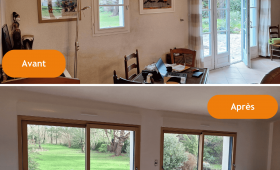 Avant-après travaux de menuiserie sur résidence secondaire - Les Moutiers-en-Retz 44760