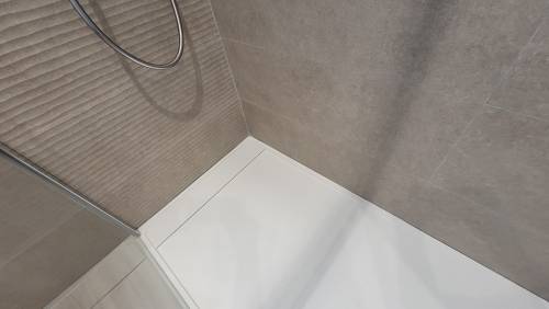 Détail receveur de douche