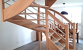 Escalier bois et métal