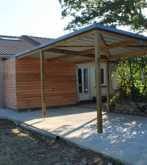 vue de l'entrée après travaux pour cette maison située à Vertou (44)