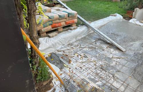 préparation de la terrasse 