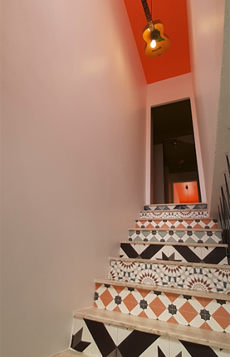 Rénovation escalier carreaux ciments