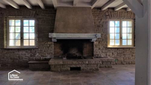 Rénovation de cheminée Cheminée ancienne rénovée La Maison des Travaux Vannes Sarzeau Pénestin