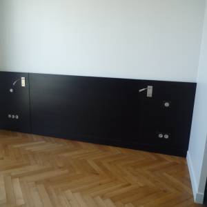 Aménagement intérieur Paris 16e - Tête de lit sur mesure pour la chambre parentale