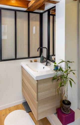 Verrière cloison salle de bain Fontainebleau