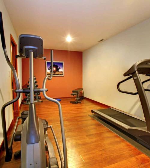 aménagement salle de sport dans cave 