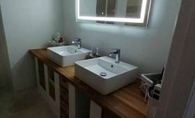 Meuble double vasque après rénovation