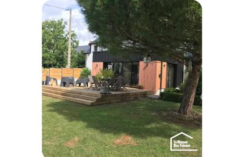 Extension en claire-voie bois