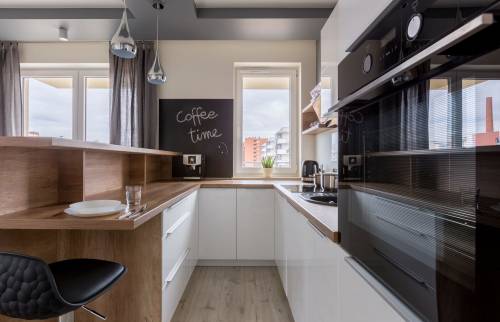  cuisine blanche et bois