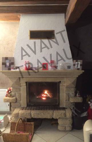 Cheminée avant les travaux - Auxerre 