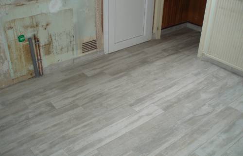 Le carrelage de la cuisine