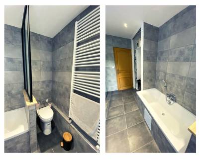 Pose d'un sèche serviettes