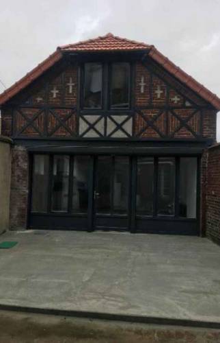 Vue de devant - Transformation d'un garage en habitation La Maison des Travaux Rouen