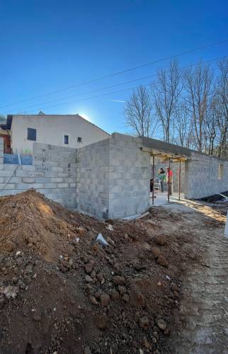 Suite des travaux de l'extension de maison