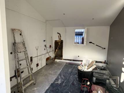 Garage en cours de transformation