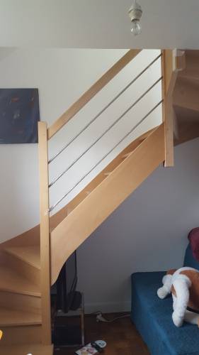 mise en place d'un escalier