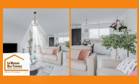 Rénovation cuisine à Aix-en-Provence : espace lumineux, meubles blancs et design épuré par Laurent Nemer, courtier en travaux.