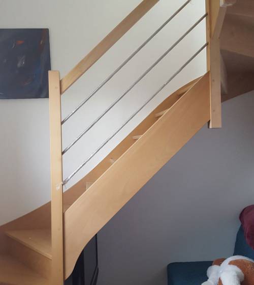 Aménagement de combles à Outreau : escalier d'accès