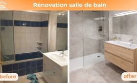 Avant après rénovation salle de bain 