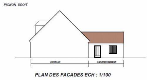 Plan de construction d'un atelier en agrandissement de maison - Brie-Comte-Robert 77170
